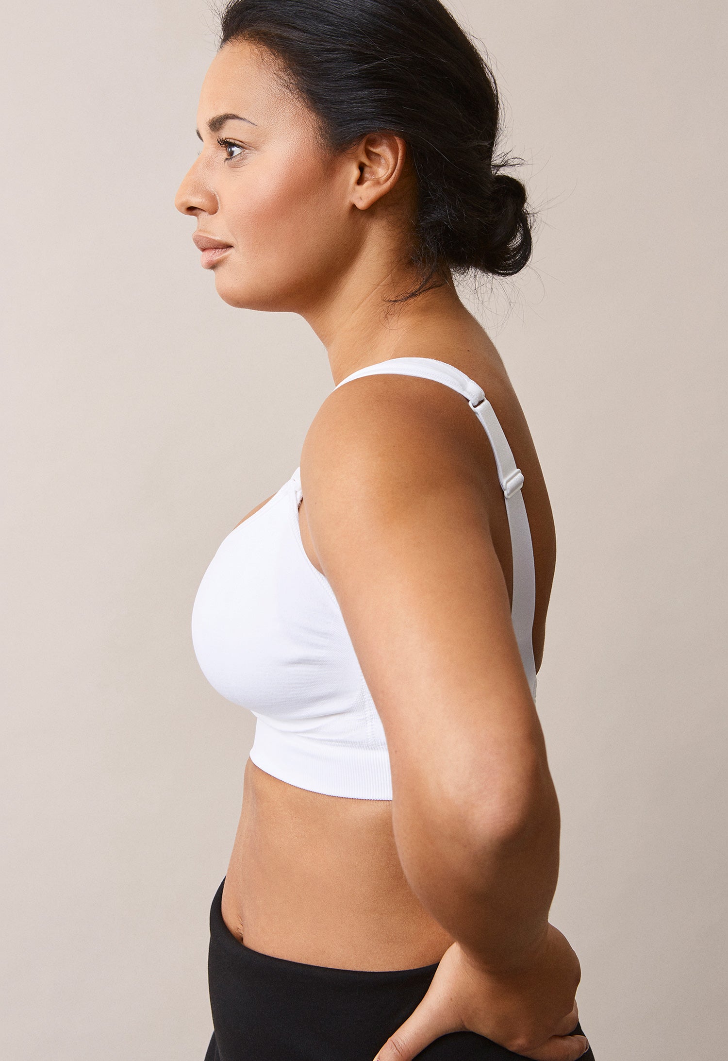 Soutien-gorge d'allaitement sans armatures maintien ferme 28D - 40G - Blanc